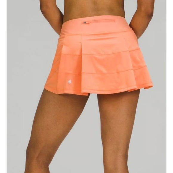 lululemon athletica Pants - Lululemon Pace Rival Mid-Rise Skirt Women's Size 6 Peach Orange Tennis Skort